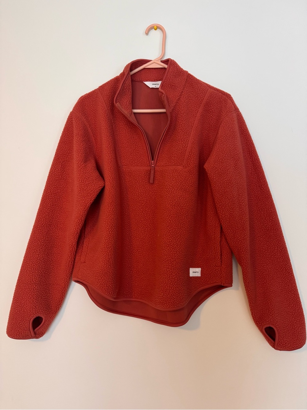 Craft Red Sherpa Quarter-Zip Pullover